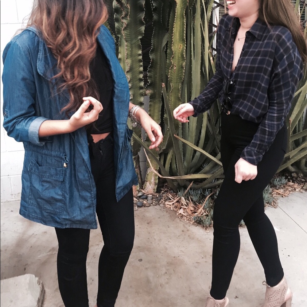 Navy/purple flannel